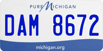 MI license plate DAM8672