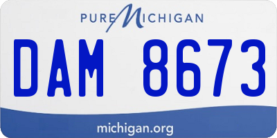 MI license plate DAM8673