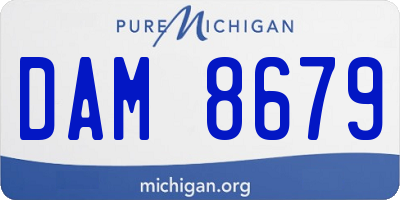 MI license plate DAM8679