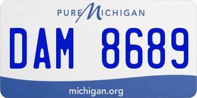 MI license plate DAM8689