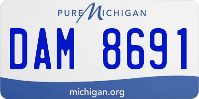 MI license plate DAM8691