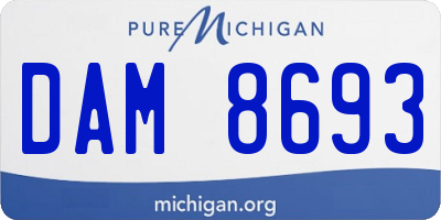 MI license plate DAM8693