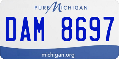 MI license plate DAM8697