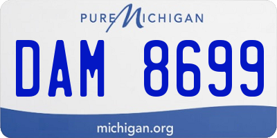 MI license plate DAM8699