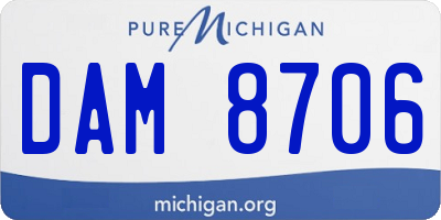 MI license plate DAM8706