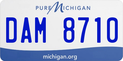 MI license plate DAM8710