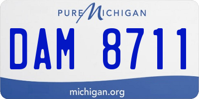 MI license plate DAM8711
