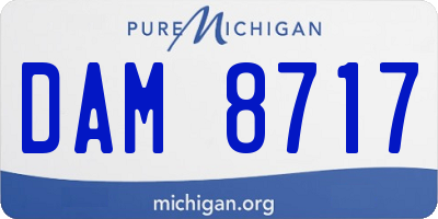 MI license plate DAM8717
