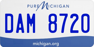 MI license plate DAM8720