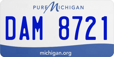 MI license plate DAM8721