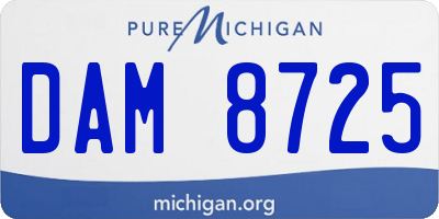 MI license plate DAM8725