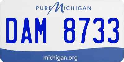 MI license plate DAM8733