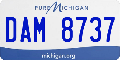 MI license plate DAM8737