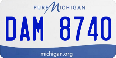 MI license plate DAM8740