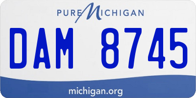 MI license plate DAM8745