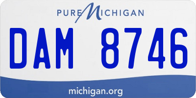 MI license plate DAM8746