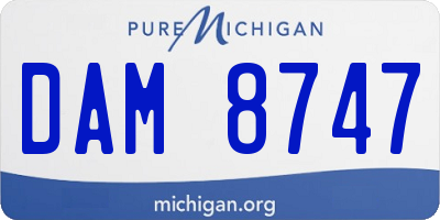 MI license plate DAM8747