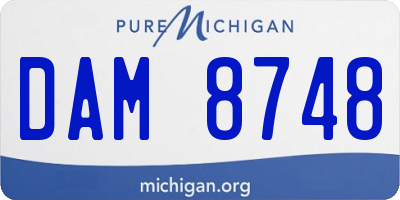 MI license plate DAM8748