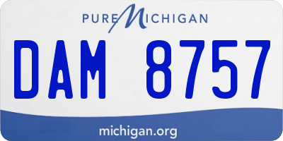 MI license plate DAM8757