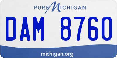 MI license plate DAM8760