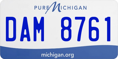 MI license plate DAM8761