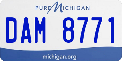 MI license plate DAM8771
