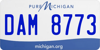 MI license plate DAM8773