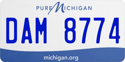 MI license plate DAM8774