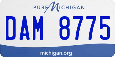 MI license plate DAM8775