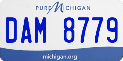 MI license plate DAM8779