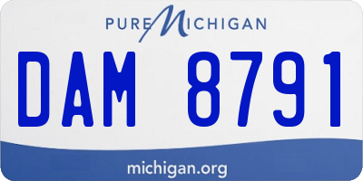 MI license plate DAM8791