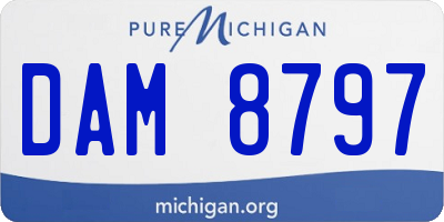 MI license plate DAM8797
