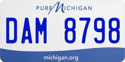 MI license plate DAM8798