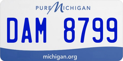 MI license plate DAM8799