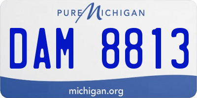 MI license plate DAM8813
