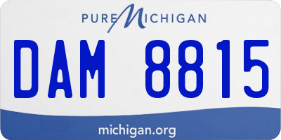 MI license plate DAM8815