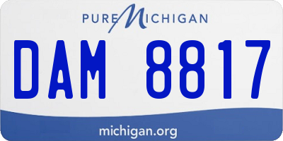 MI license plate DAM8817