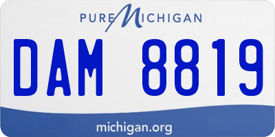MI license plate DAM8819