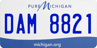 MI license plate DAM8821