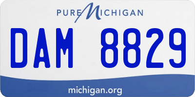 MI license plate DAM8829