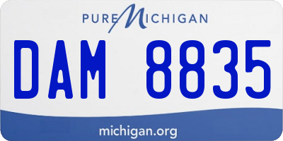 MI license plate DAM8835