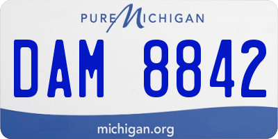 MI license plate DAM8842