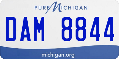 MI license plate DAM8844