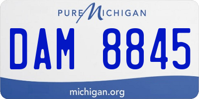 MI license plate DAM8845