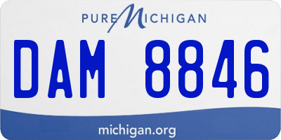 MI license plate DAM8846