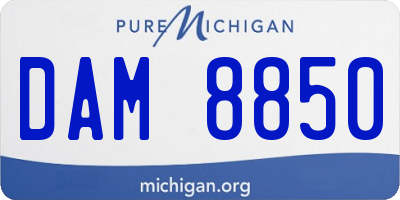 MI license plate DAM8850