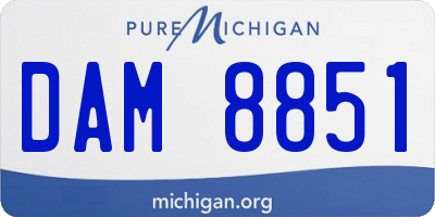 MI license plate DAM8851