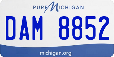 MI license plate DAM8852