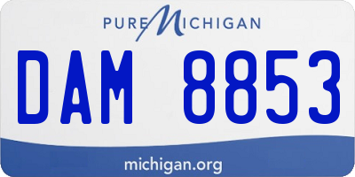 MI license plate DAM8853