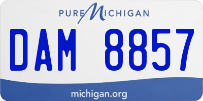 MI license plate DAM8857